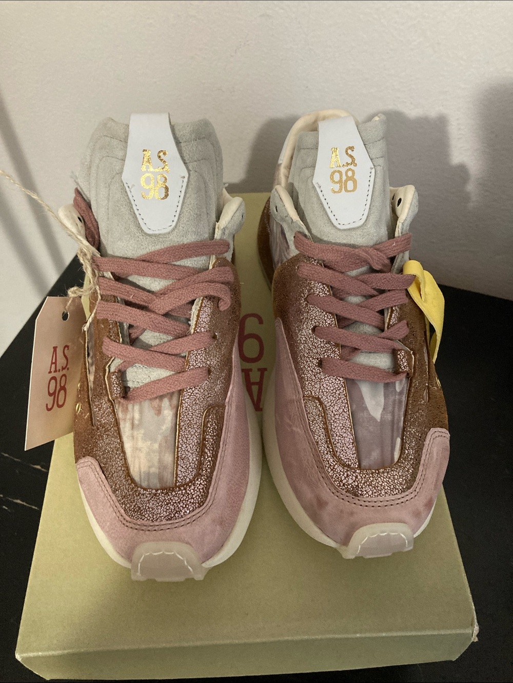 A.S.98 Pink Sneakers EU38 US8 NWT - Picture 2 of 5